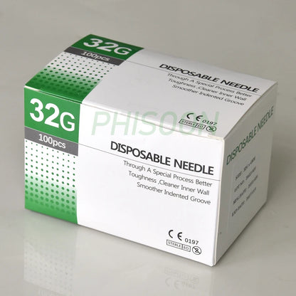 100pcs Painless small needle painless beauty ultrafine 32G * 4mm , 32G * 13mm syringes Korean Needles Eyelid Tools Entige