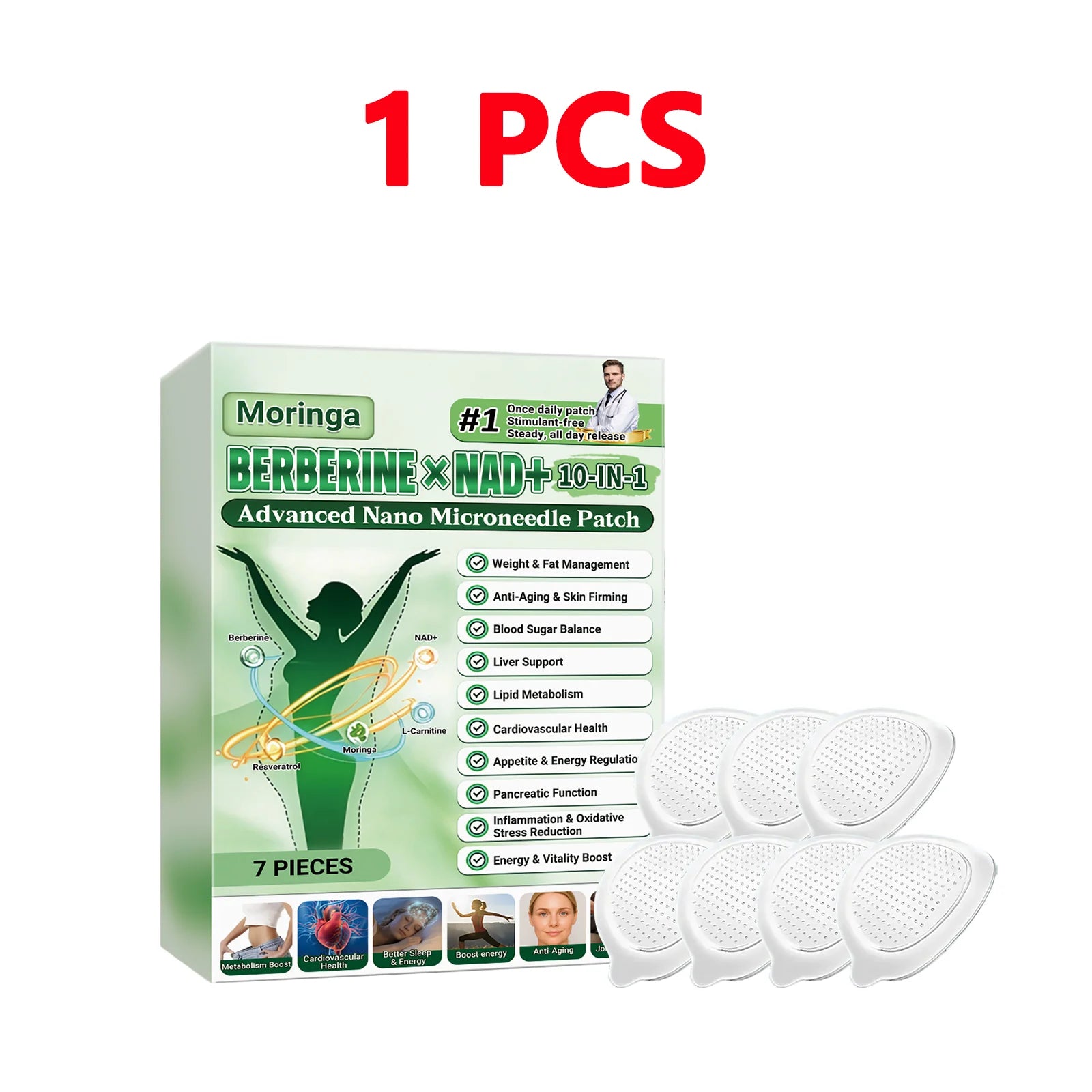 NAD+ 10-IN-1 Advanced Nano Microneedle Patch Entige