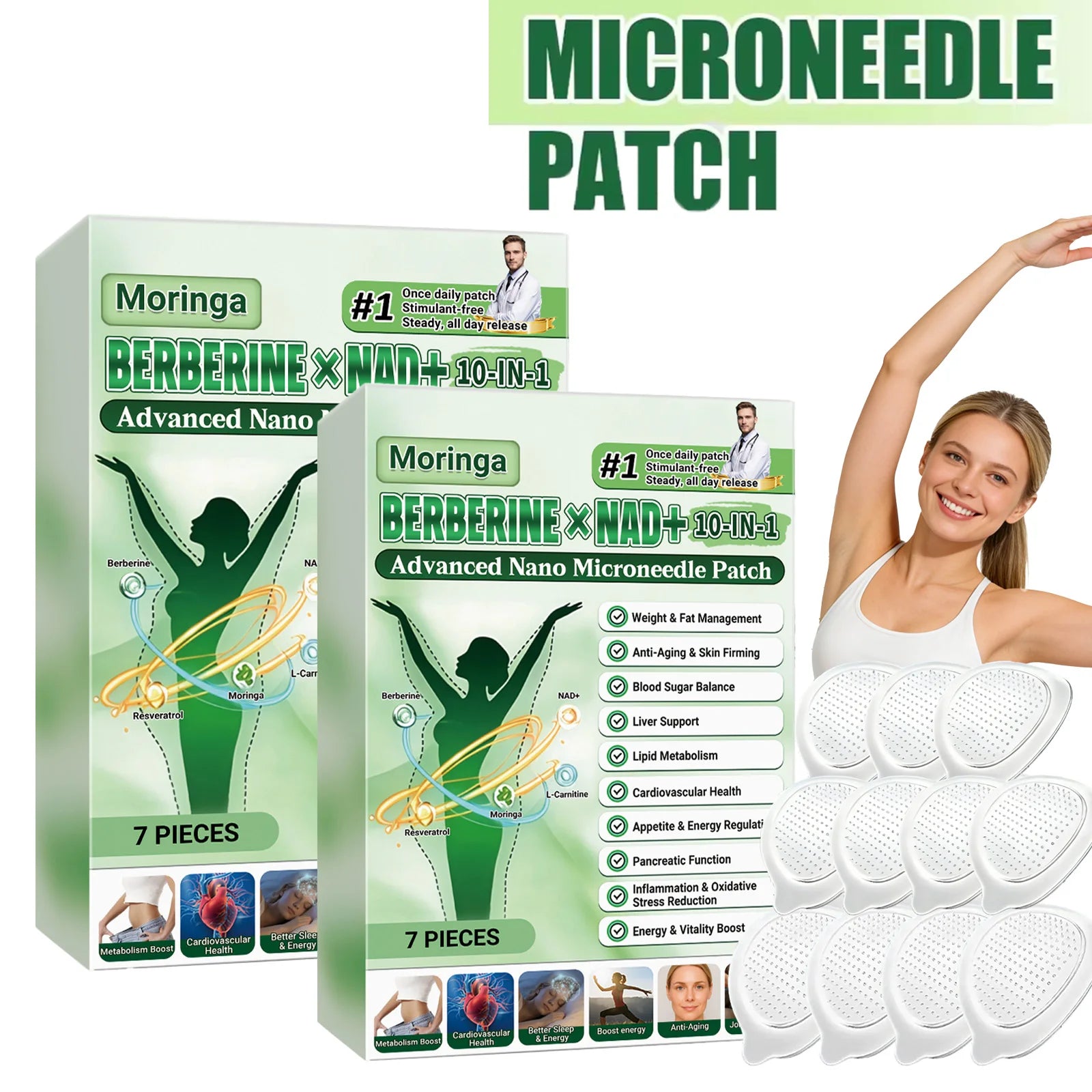 NAD+ 10-IN-1 Advanced Nano Microneedle Patch Entige