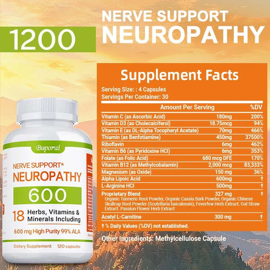 Neuropathy Support Supplement 600mg Entige