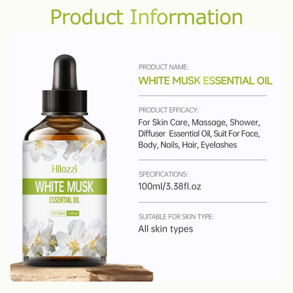 White Musk essential oil is suitable for skincare, bath and shower use, and as a diffuser for all skin types. Entige