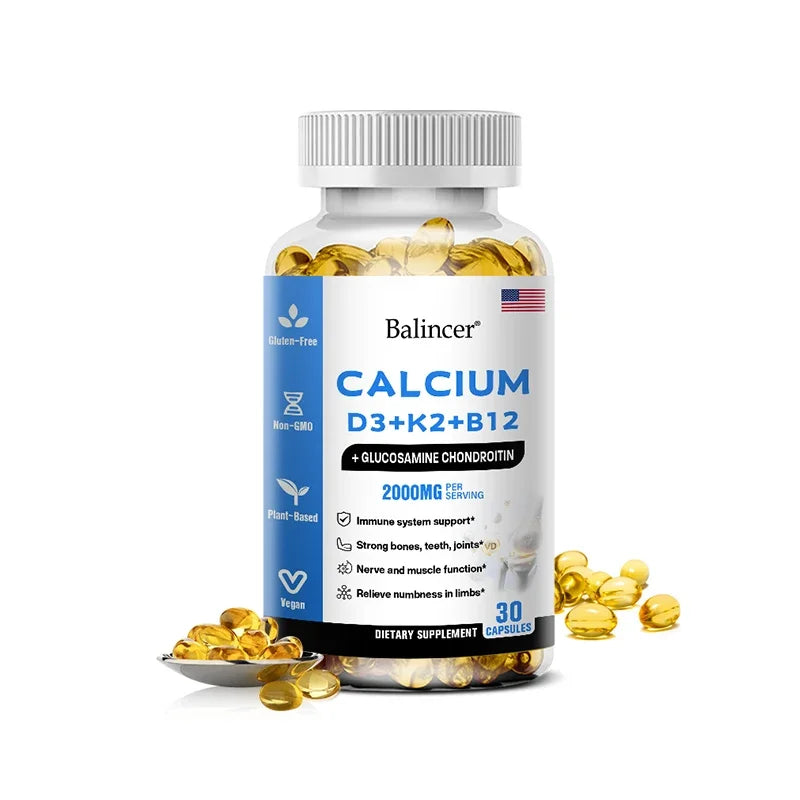 Calcium + D3 + K2 + B12 Capsules Entige