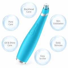 2-in-1 Blackhead Vacuum Remover & Diamond Microdermabrasion Device | Pore Cleansing Beauty Tool | USB