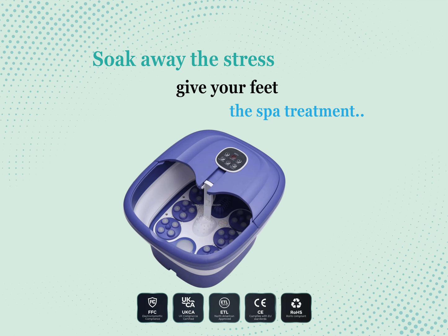 Fast Heat Automatic - Massage Foldable Foot Spa Bath