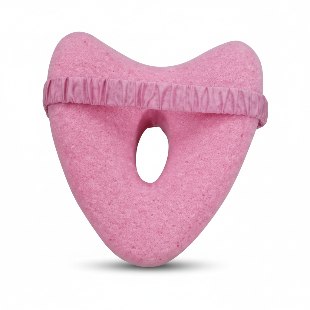 Pink Heart-Shaped Leg Pillow - Large Size